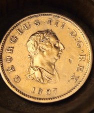 Rare 1807 George LLL Half Penny Coin. High Collectable Grade.Clear Details.