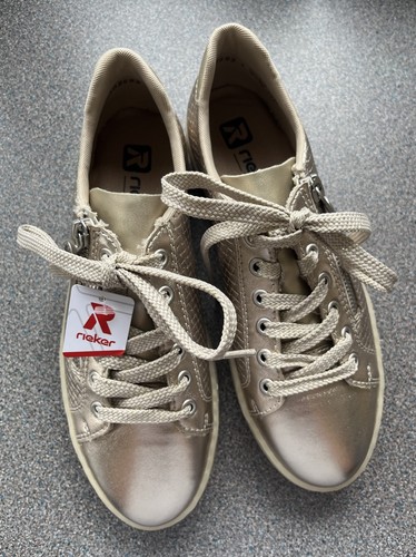Rieker metallic zip trainer - metallic,