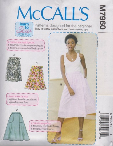 Sewing pattern wrap skirt - wrap, in