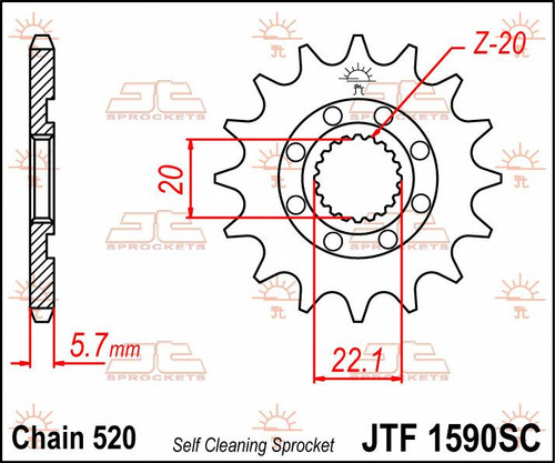 Sprockets jtf1590sc - jt,