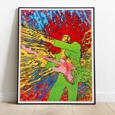 Jimi Hendrix 1960's Concert Tour  Psychedelic Repro King Size Poster - 30"x24"  