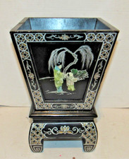 Vtg Oriental Wood Lacquer
