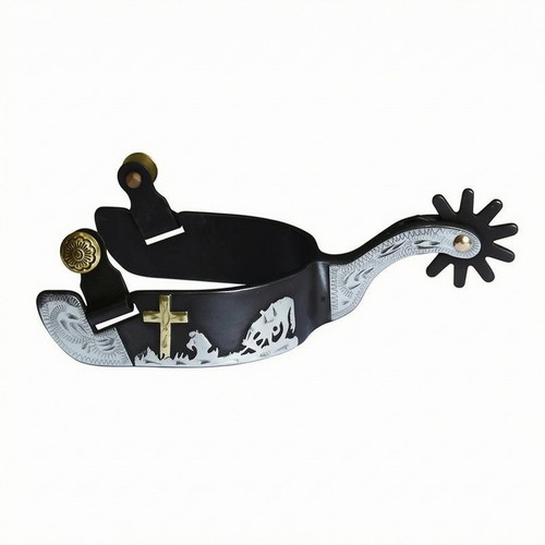 Black iron spurs sturdy - iron,