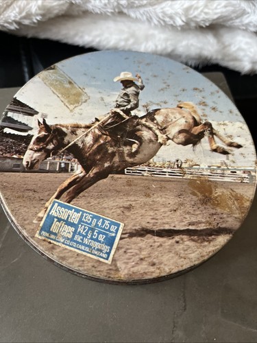 Vintage toffee tin cowboy - toffee,