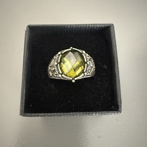 Sterling silver peridot ring - peridot, ring-