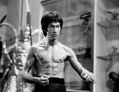 Bruce lee vintage black and - bruce,