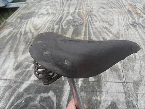 Vintage brown leather brooks - leather,