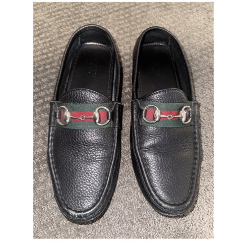 Gucci horsebit logo - horsebit, black