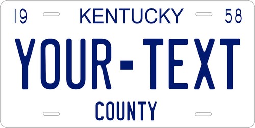 Kentucky 1958 license - 1958,