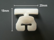 WHITE CURTAIN HOOK STOP END