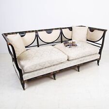 Antique Victorian  Chinoiserie Ebonised Sofa C1880