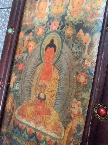 Inch tibetan wood framed - inch, wood-framed