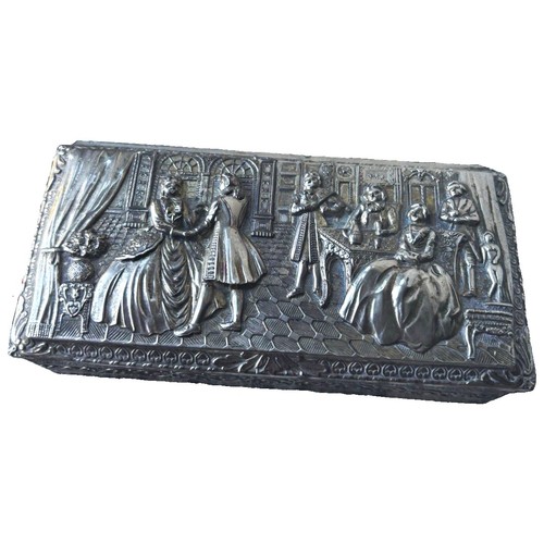 Silver metal rectangular - silver,