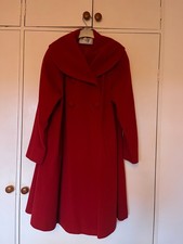 Red wool and cashmere coat