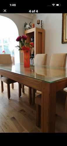 Solid light oak dining table - solid,