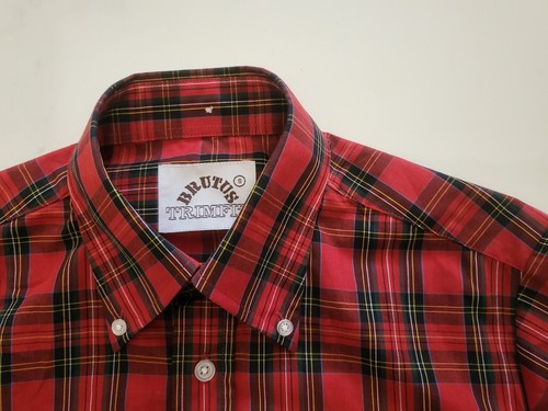 Brutus trimfit red tartan - red,