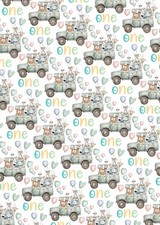 2 Sheets 1st Birthday Jungle Safari Party Wrapping Paper Age 1 Boy Girl Giftwrap