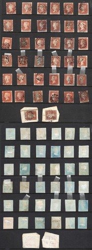 1841 penny reds page - 1841,