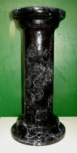 Vintage black marbled ceramic - marbled,