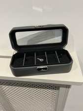 Tuscan Designs Brown Faux Leather Watch Display Storage Box Case Organizer Gift