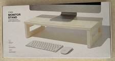 Wooden Monitor Stand Desk - 59cm x 29cm x 14.8cm