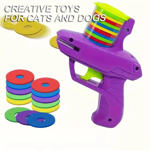 Flying foam disc launcher - flying,