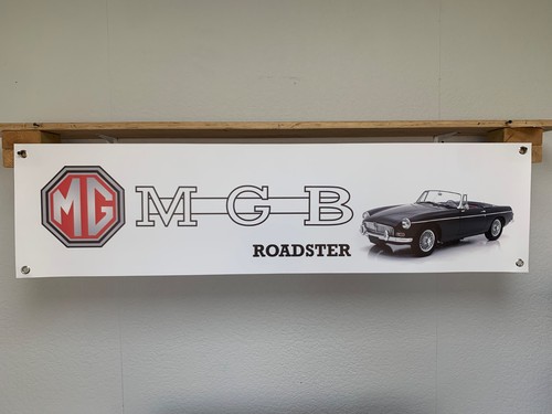 Mgb roadster banner retro - mg,