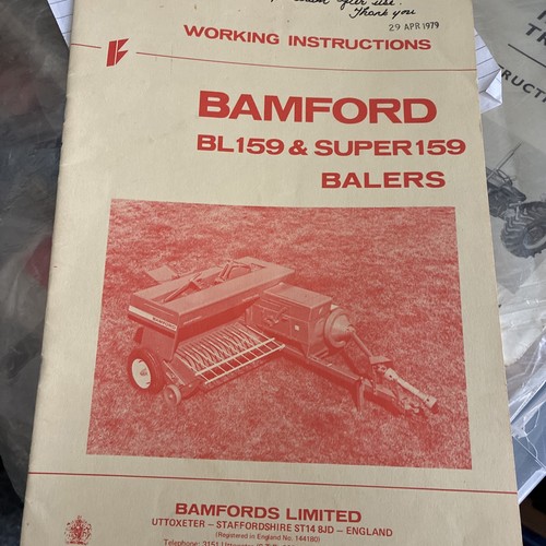 Bamfords baler bl159 super - bamfords,