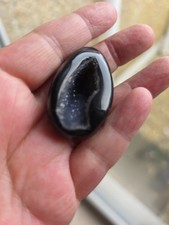 Druzy Black Agate Egg Crystal