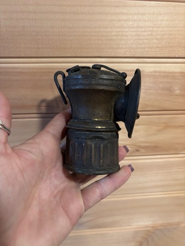 Antique coal miners brass hat - coal,