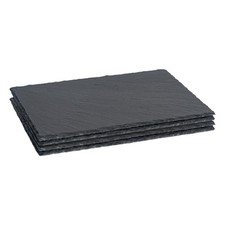 4x Rectangle Slate Placemats