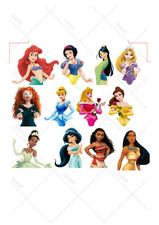 12 Disney Princesses Half Body