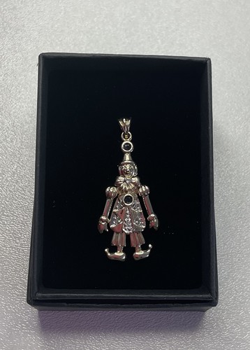 9ct yellow gold clown charm - clown,