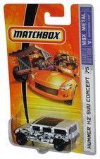 Matchbox Hummer H2 SUV Concept (2006) Army Patrol Camo Camouflage White Toy #75