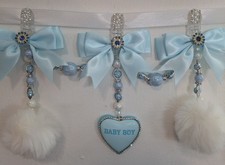 Tier triple white blue - 3, bling