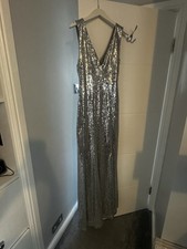 Brand New Fully Sequin Silver