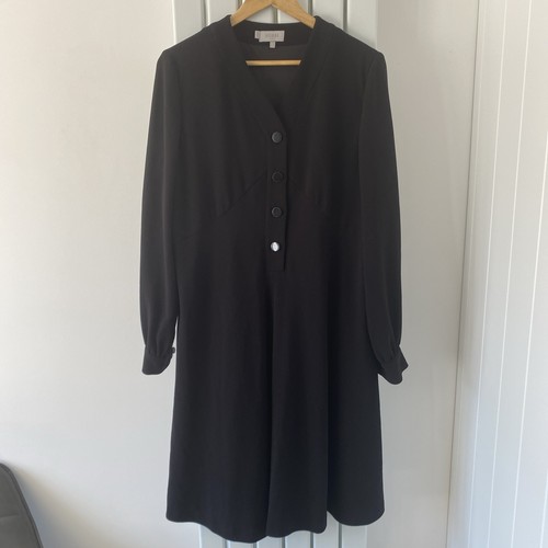 Hobbs black dress long sleeve - long,