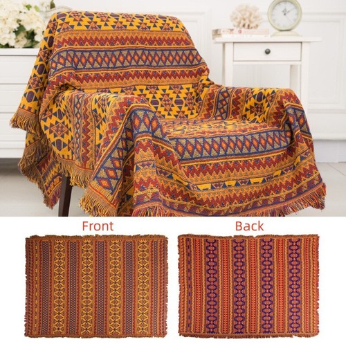 Boho bed sofa blanket throw - boho,