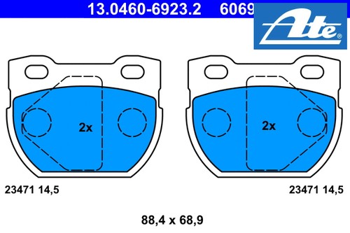 Rear brake pad - rear,