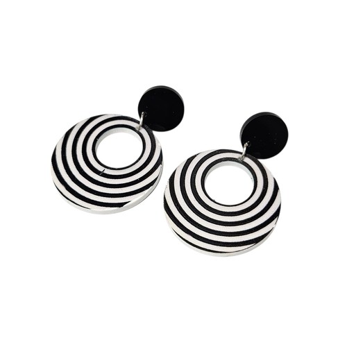 Black and white striped - and,