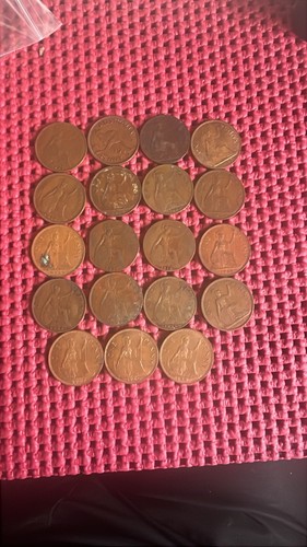 Old pennies british - old,