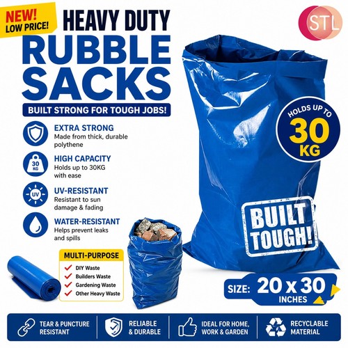 Rubble sacks blue builders - rubble,