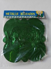 Vtg Retro 80s Foil Plastic