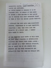 Vintage Masonic Speech Notes