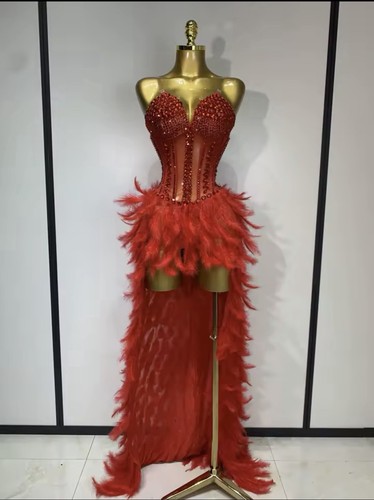Red high low rhinestone - high-low,
