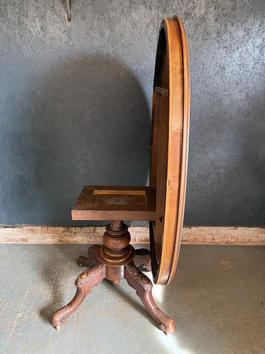 Antique table oval tilt top - table,