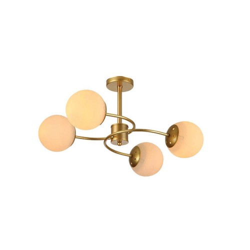 Gold crescent body opal globe - crescent,