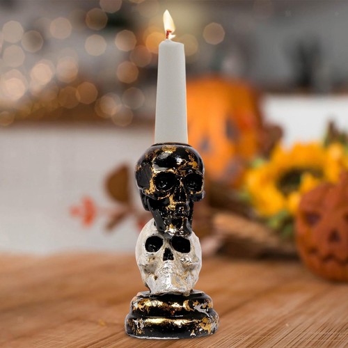 Skull candle holder - candle,