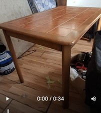 Heavy Dinning Table with Tiles Easy to Clean Dining Table No Chairs Included