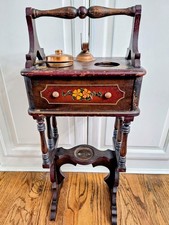 Antique Humidor/ Smoking Table
